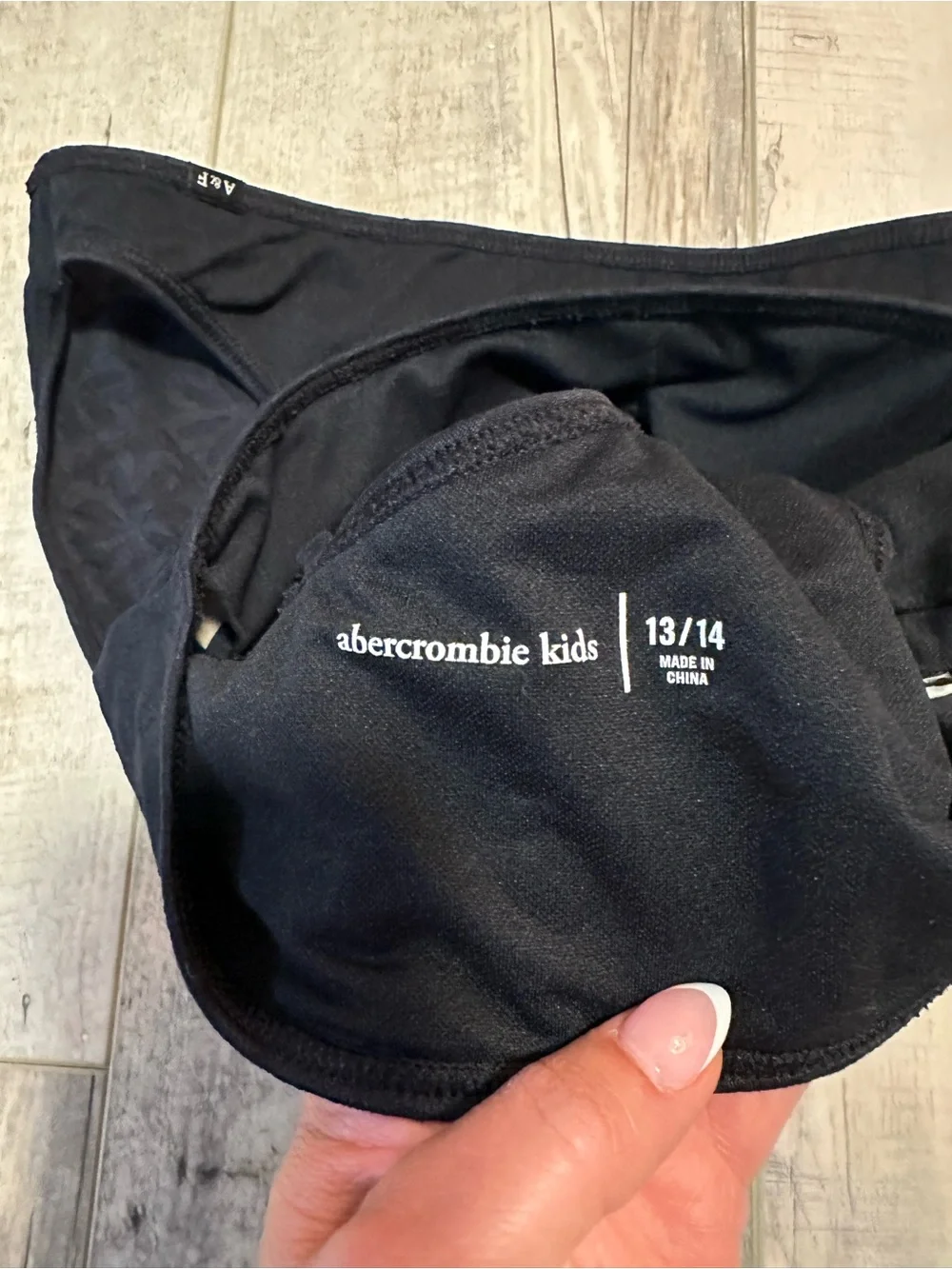 abercrombie kids Black Floral One-Shoulder Bikini Set